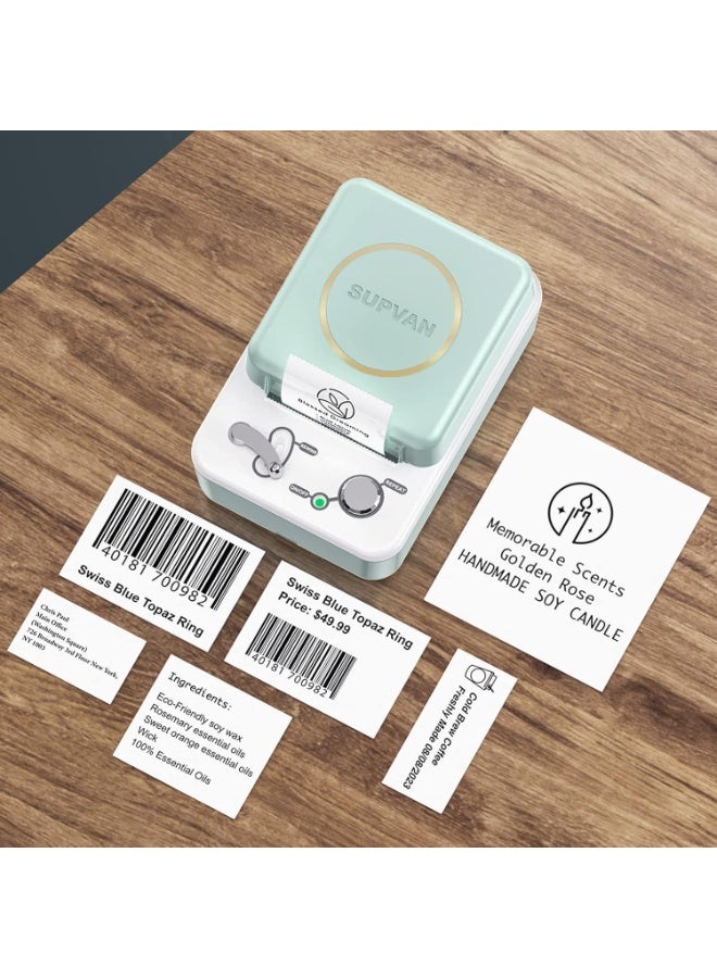SUPVAN T50M Label Maker Tape Adapted Label Print Paper Refill Transparent Size 1.57'' x 1.18'' 230pcs Thermal Laminated Waterproof Self-Adhesive Multipurpose Labeling Tape Replacement - Image 2